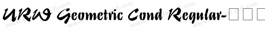 URW Geometric Cond Regular字体转换